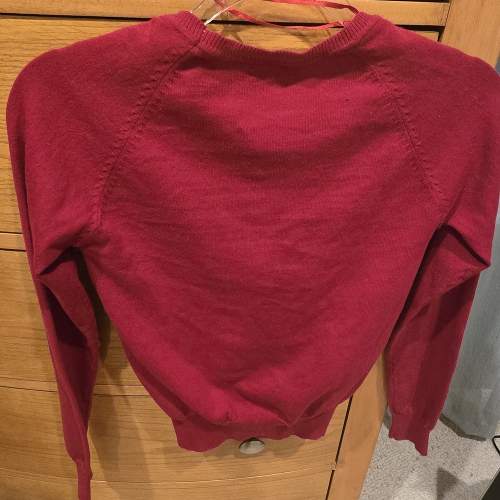 Ambiance Women's Raspberry Button-Front Cardigan - Picture 7 of 7